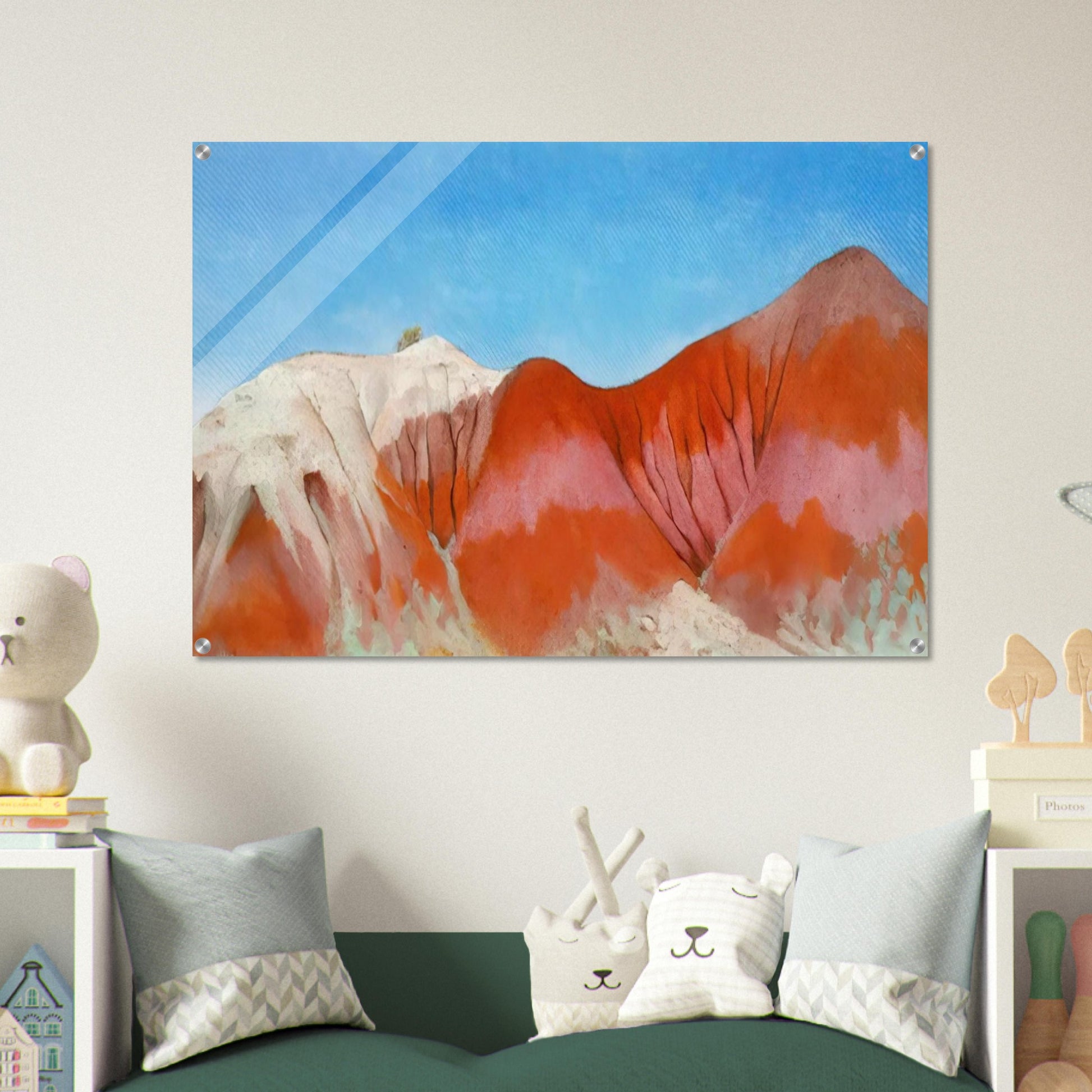 Series near abiquiu, New Mexico - Hills to the left - Georgia O'Keeffe Acrylic Print - 70x100 cm / 28x40″ inches