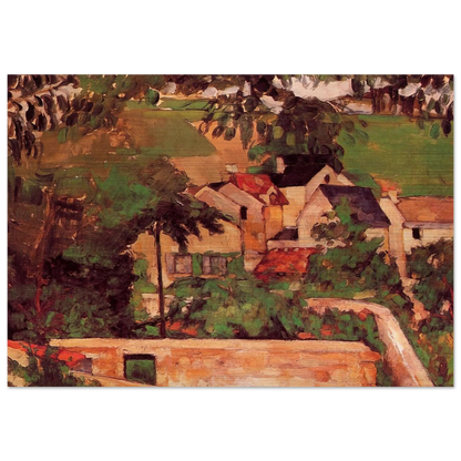 Etude - Paysage a Auvers - Paul Cézanne Brushed Aluminum Print - 70x100 cm / 28x40 inches | Paul Cézanne Aluminum Print | Paul Cézanne Prints