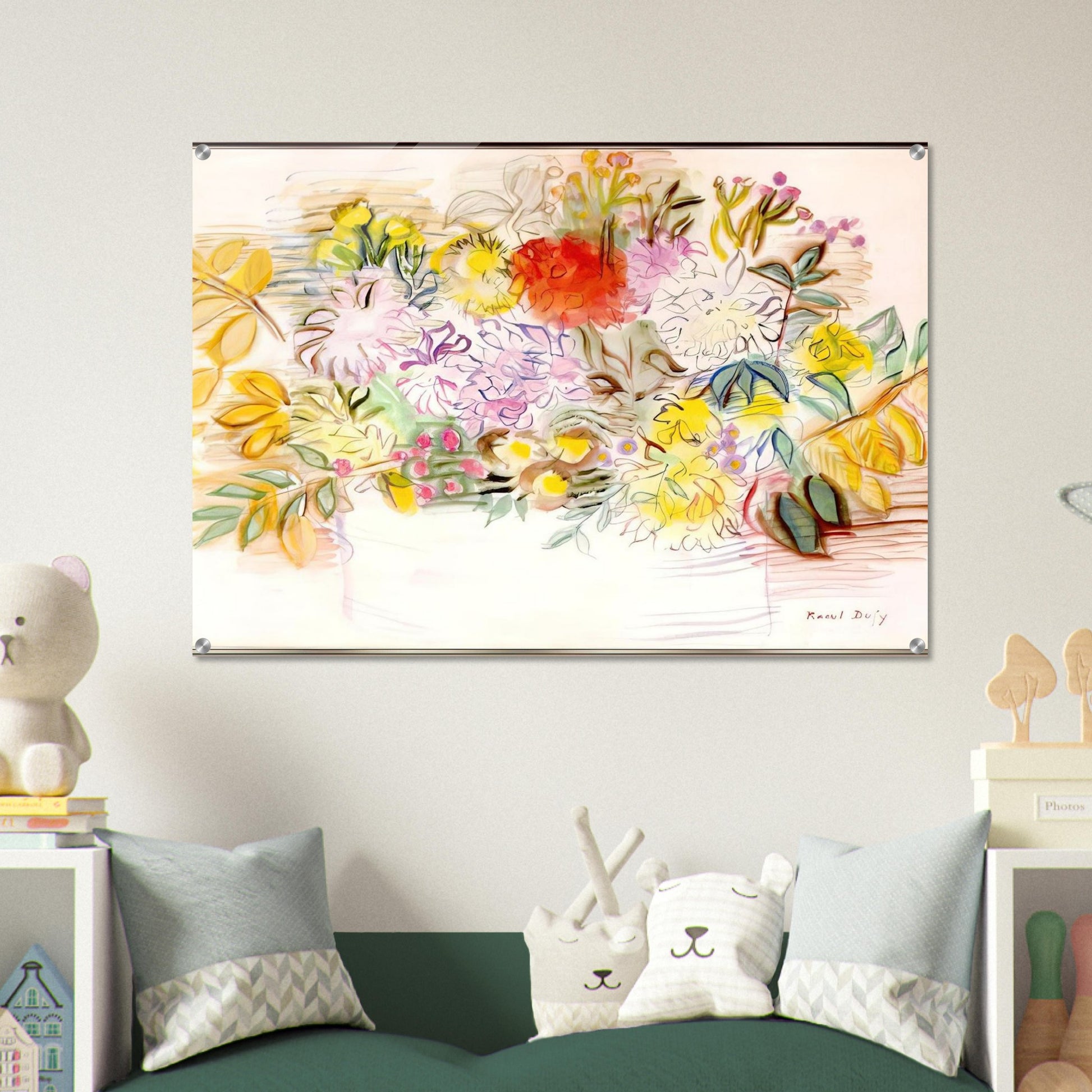 BOUQUET OF FLOWERS - Raoul Dufy Acrylic Print - 70x100 cm / 28x40″ inches | Raoul Dufy Wall Art | Raoul Dufy Prints