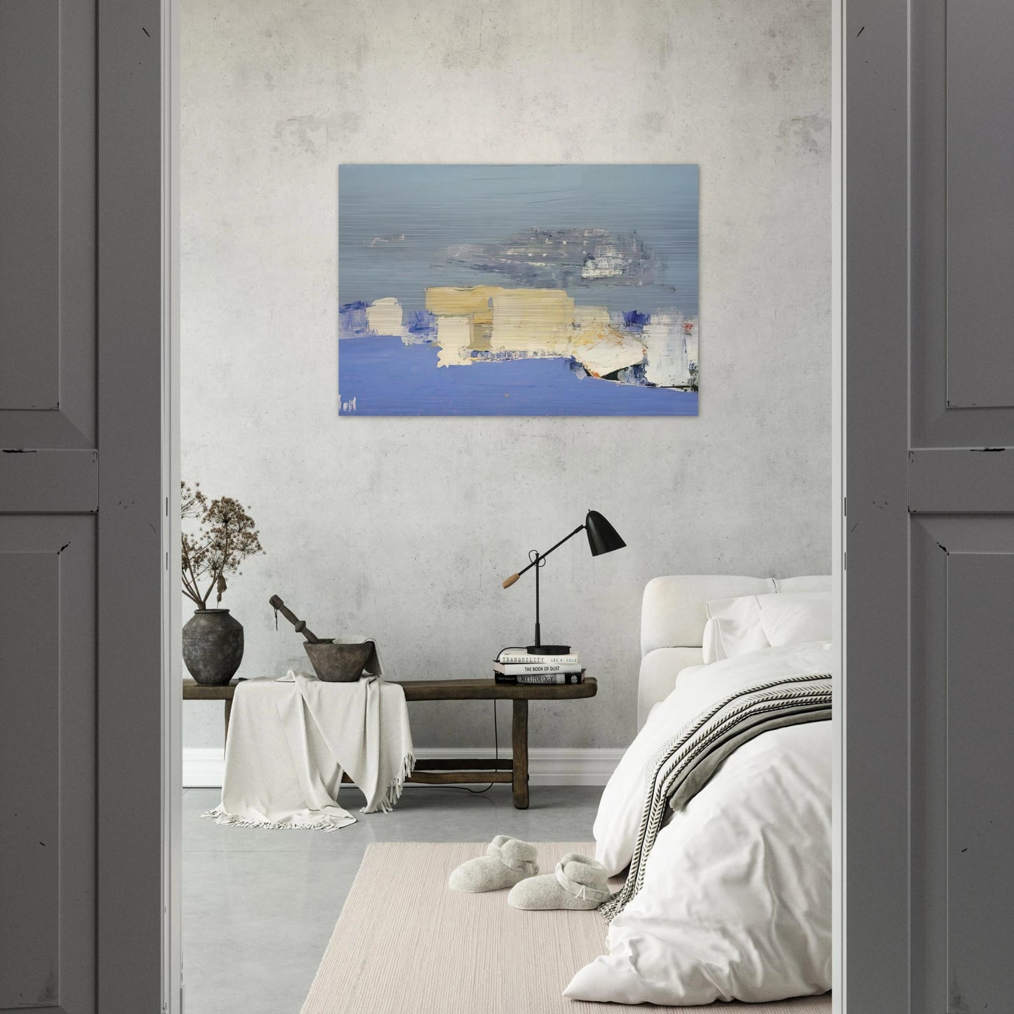 Paysage méditerranéen - Art Informel - Nicolas de Stael Brushed Aluminum Print - 70x100 cm / 28x40 inches | Nicolas de Stael Aluminum Print | Nicolas de Stael Prints