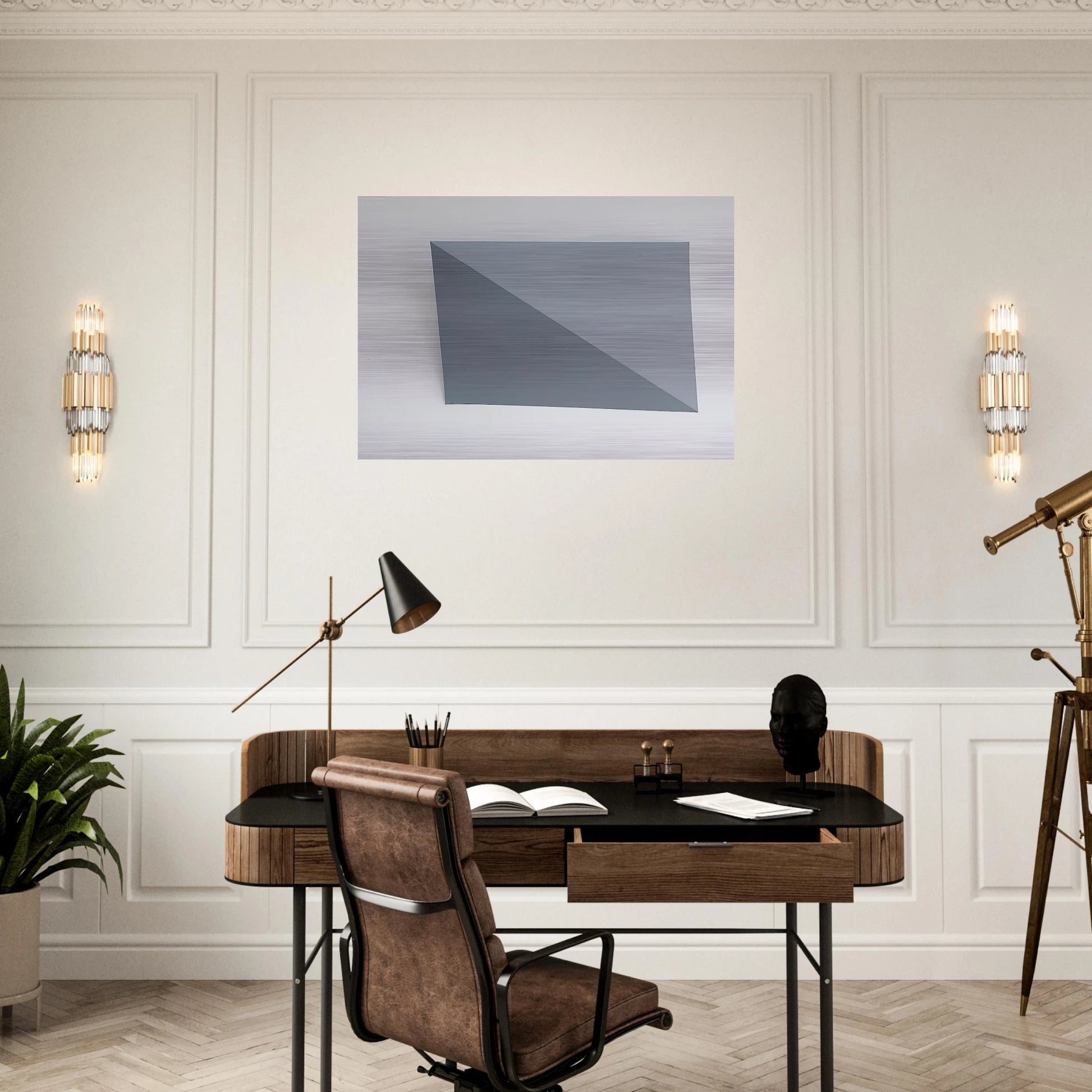 Three-Dimensional Picture diagonal folding - 1966 - Charlotte Posenenske Brushed Aluminum Print - 70x100 cm / 28x40 inches | Charlotte Posenenske Aluminum Print | Charlotte Posenenske Prints
