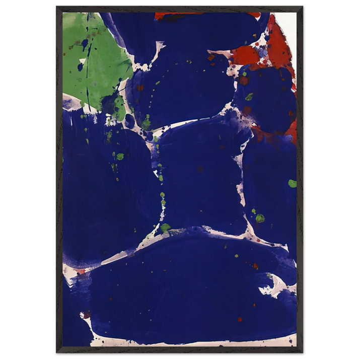Untitled  SF55-003  - Sam Francis 70x100 cm / 28x40 inches Framed Art Print – Black Wooden Frame