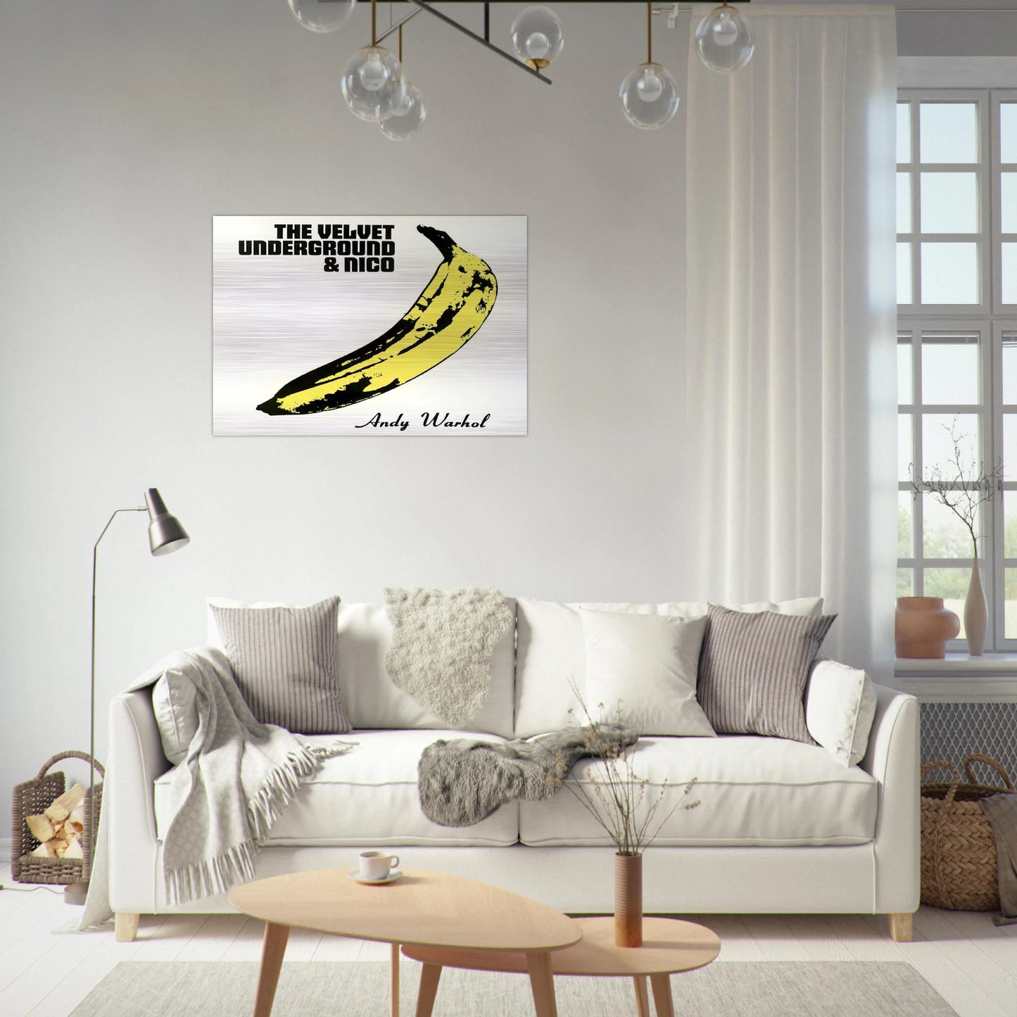 Velvet Underground & Nico - Andy Warhol Brushed Aluminum Print - 70x100 cm / 28x40 inches | Andy Warhol Aluminum Print | Andy Warhol Prints