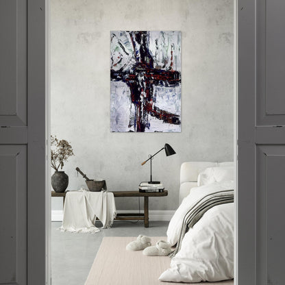 Chemin d hiver - Jean-Paul Riopelle Brushed Aluminum Print - 70x100 cm / 28x40 inches | Jean-Paul Riopelle Aluminum Print | Jean-Paul Riopelle Prints