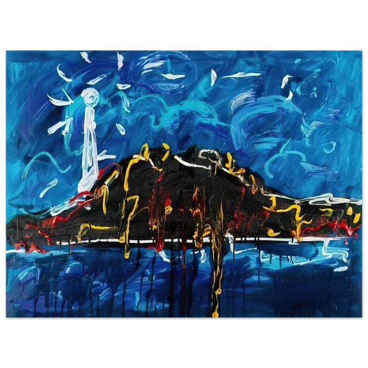 Mario Schifano - Il Vulcano - Art Informel  75x100 cm / 30x40inches Fine Art Poster