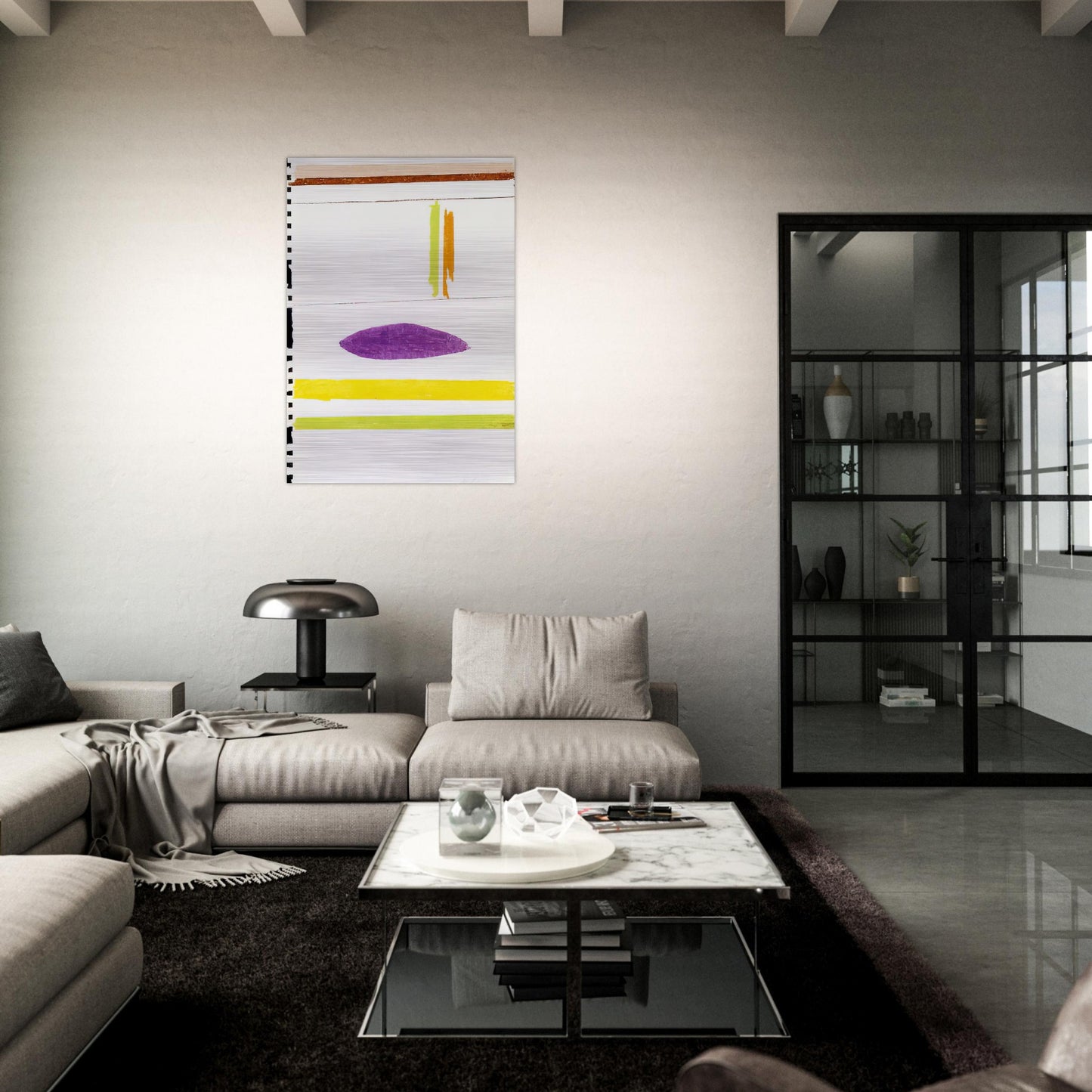 Untitles - 1964 - Ronnie Landfield Brushed Aluminum Print - 70x100 cm / 28x40 inches | Ronnie Landfield Aluminum Print | Ronnie Landfield Prints
