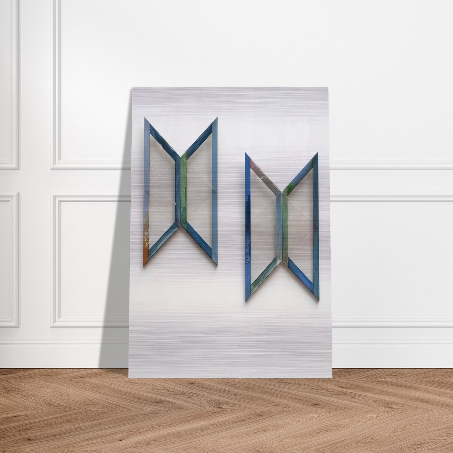 Quattro trapezi azzurri - 1978 - Carla Accardi Brushed Aluminum Print - 70x100 cm / 28x40 inches | Carla Accardi Aluminum Print | Carla Accardi Prints