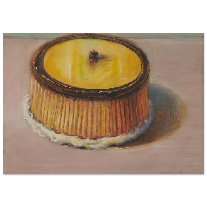 Wayne Thiebaud - Lemon Cake - 1997 Wall Art - 30x40 cm / 12x16 inches - Fine Art Poster - -