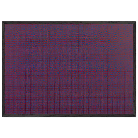 4 trames 225 45 675 90 - 1969 - Francois Morellet 70x100 cm / 28x40 inches Framed Art Print – Black Wooden Frame