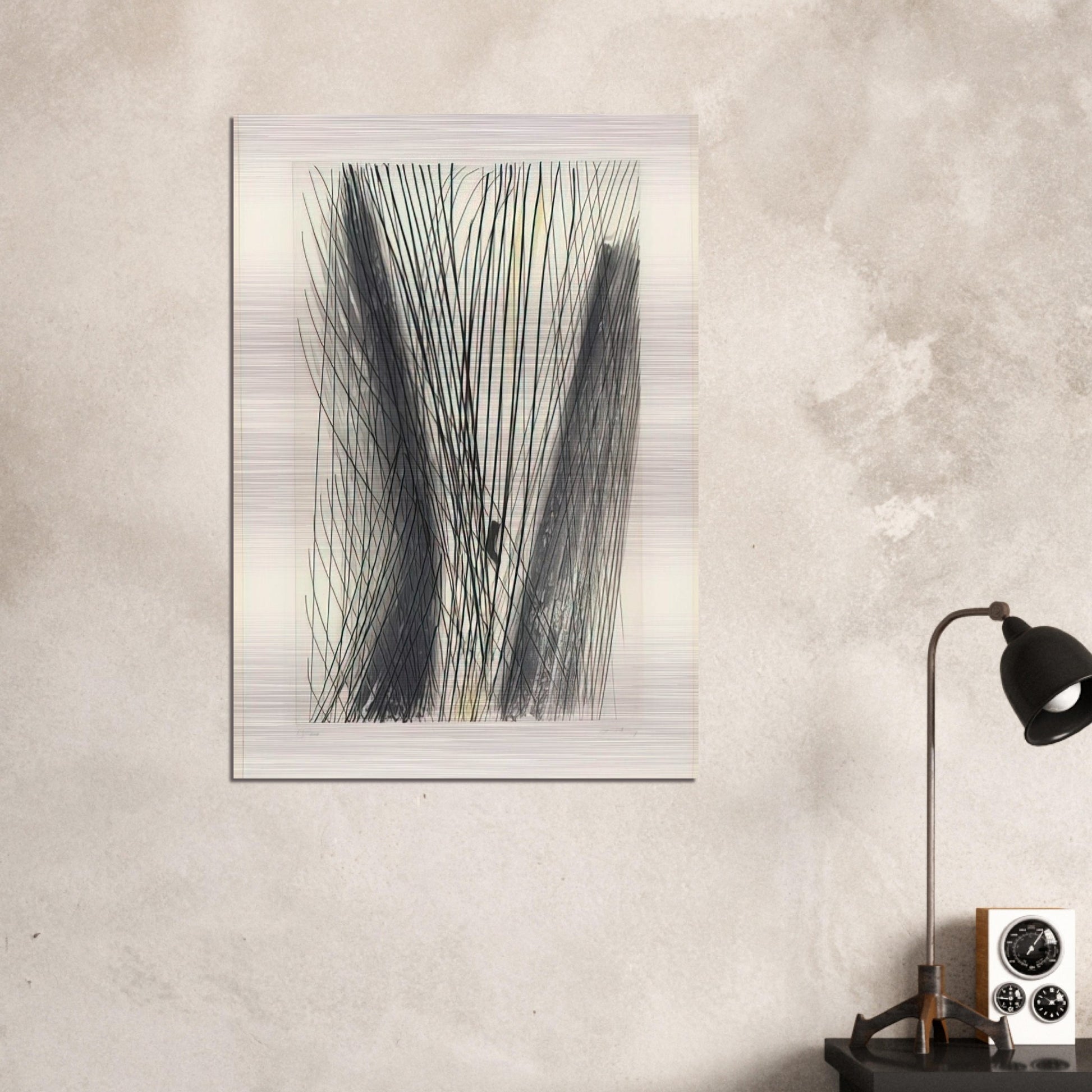 #18 - 1953 - Hans Hartung Brushed Aluminum Print - 70x100 cm / 28x40 inches | Hans Hartung Aluminum Print | Hans Hartung Prints