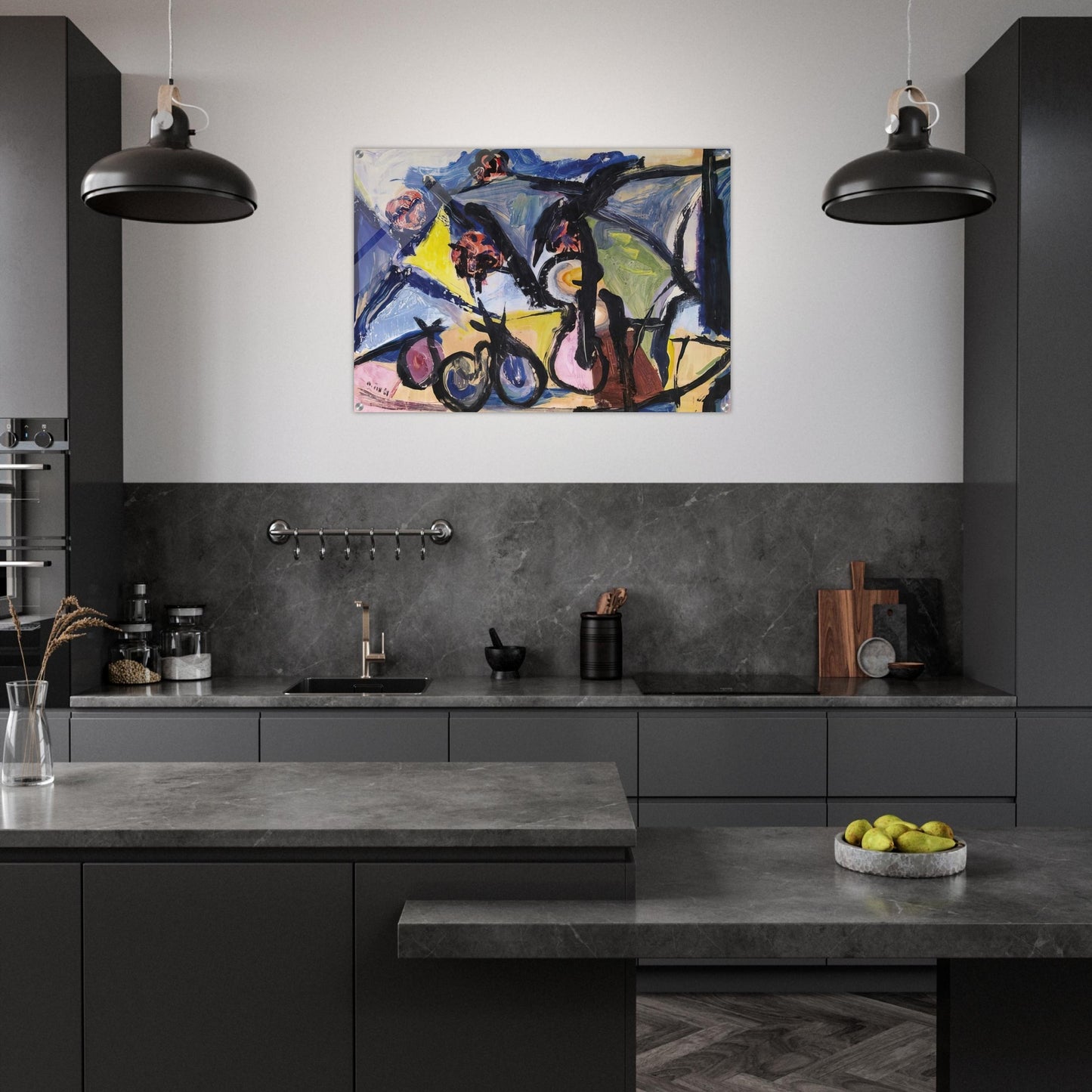 Abstract Still Life - 1950 - Walasse Ting Acrylic Print - 70x100 cm / 28x40″ inches