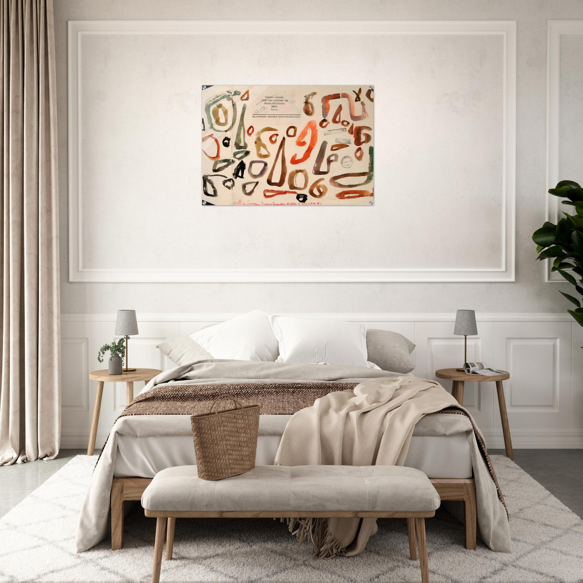 # 1 October 3 1972 - 1972 - William Saroyan Acrylic Print - 70x100 cm / 28x40″ inches | William Saroyan Wall Art | William Saroyan Prints