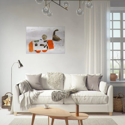 Komposition 3. März 60 - 1960 - Julius Bissier Brushed Aluminum Print - 70x100 cm / 28x40 inches | Julius Bissier Aluminum Print | Julius Bissier Prints