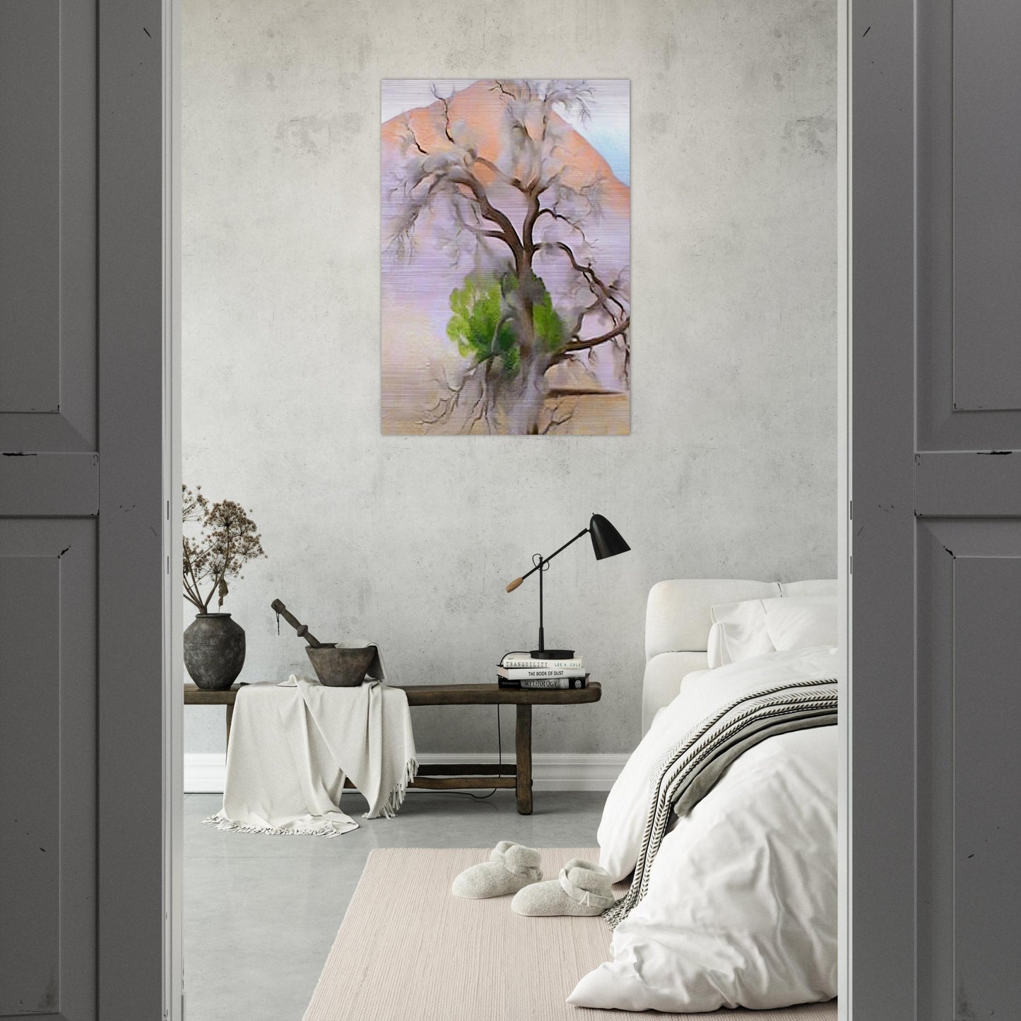 Pinons with Cedar - Georgia O'Keeffe Brushed Aluminum Print - 70x100 cm / 28x40 inches | Georgia O'Keeffe Aluminum Print | Georgia O'Keeffe Prints