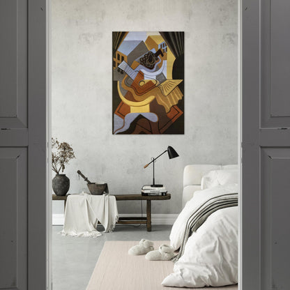 PEDISTAL TABLE IN FRONT OF THE WINDOW 1921 - Juan Gris Brushed Aluminum Print - 70x100 cm / 28x40 inches | Juan Gris Aluminum Print | Juan Gris Prints