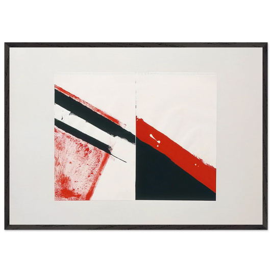 Who knows the beginning and who knows the end I - 1976 - Blinky Palermo 70x100 cm / 28x40 inches Framed Art Print – Black Wooden Frame