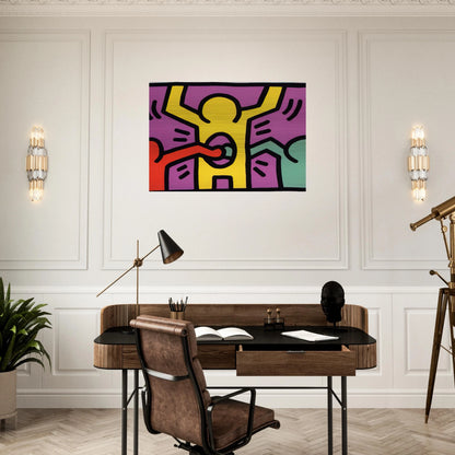 POP SHOP 1 1987 - Keith Haring Brushed Aluminum Print - 70x100 cm / 28x40 inches | Keith Haring Aluminum Print | Keith Haring Prints