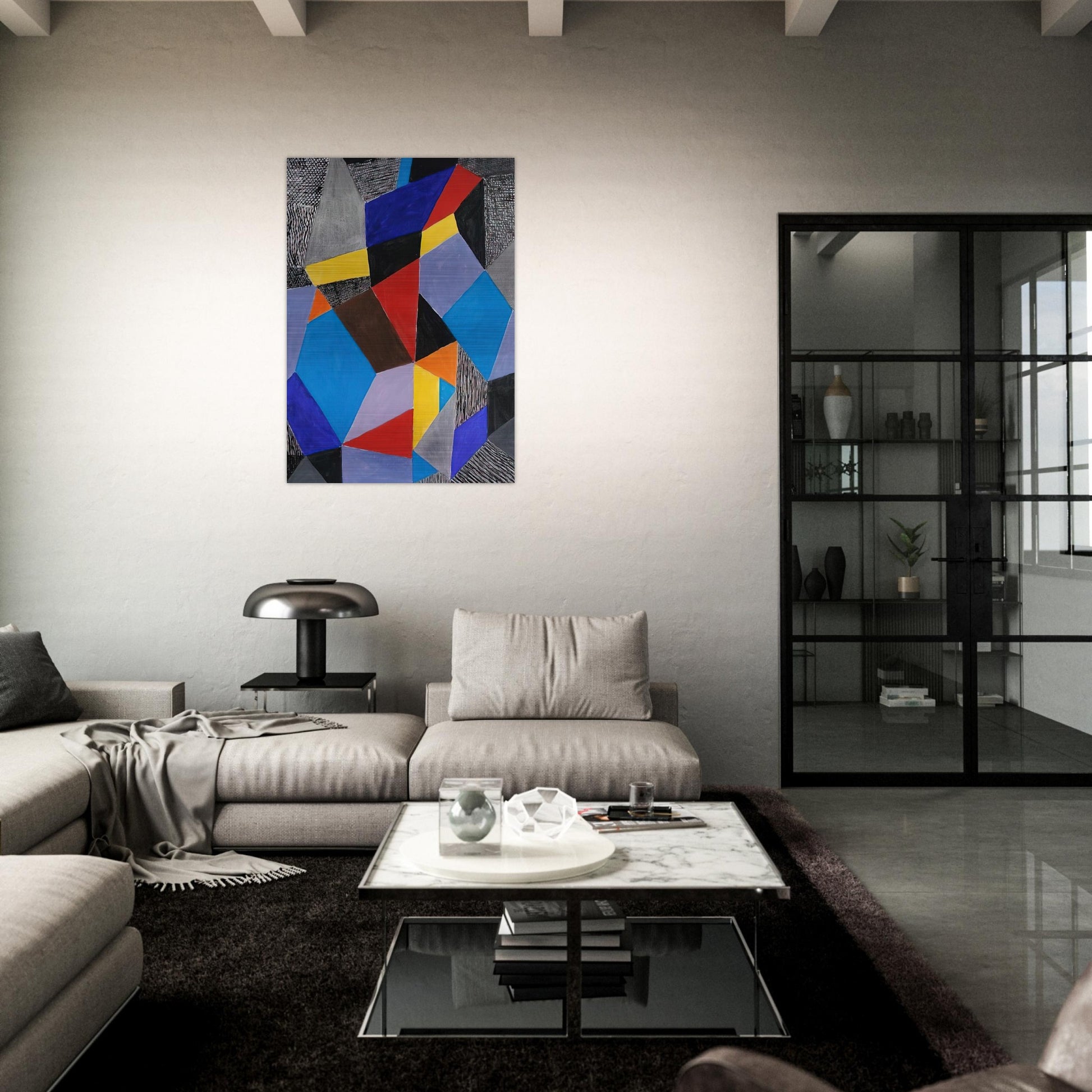 Farbformen und Struktuten - 1953 - Johannes Itten Brushed Aluminum Print - 70x100 cm / 28x40 inches | Johannes Itten Aluminum Print | Johannes Itten Prints