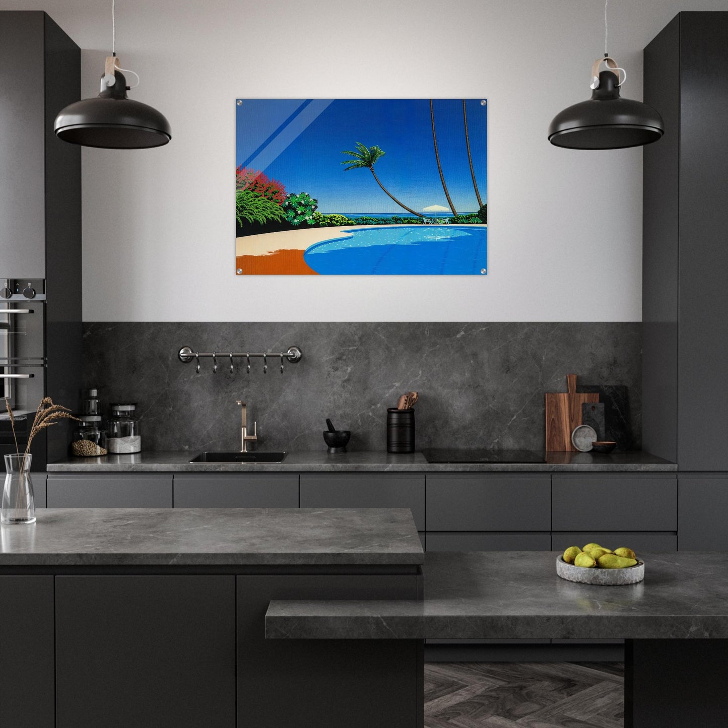 Shade of Palm Grove II - Hiroshi Nagai Acrylic Print - 70x100 cm / 28x40″ inches