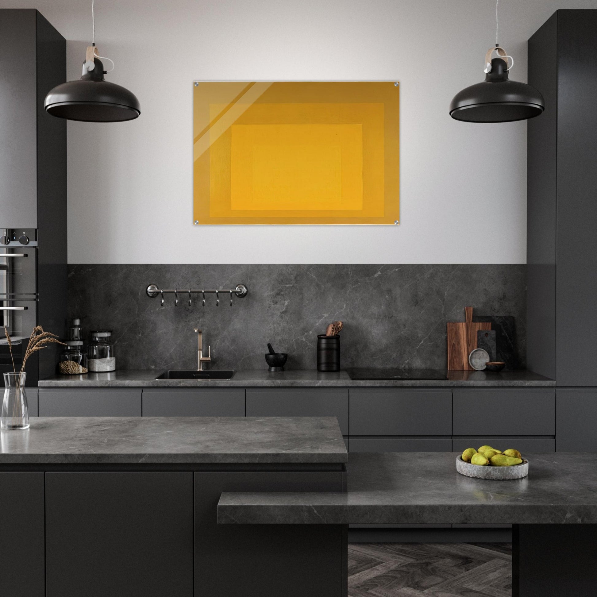 STUDY FOR HOMAGE TO THE SQUARE DEPARTING IN YELLOW 1964 - Josef Albers Acrylic Print - 70x100 cm / 28x40″ inches