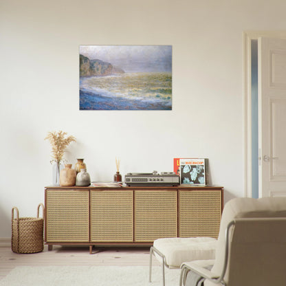 Cliff at Pourville - claude monet Brushed Aluminum Print - 70x100 cm / 28x40 inches | claude monet Aluminum Print | claude monet Prints