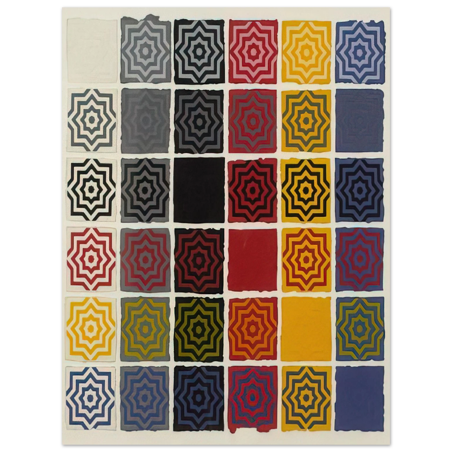 Sol LeWitt - Stars 8 Pointed  75x100 cm / 30x40inches Fine Art Poster