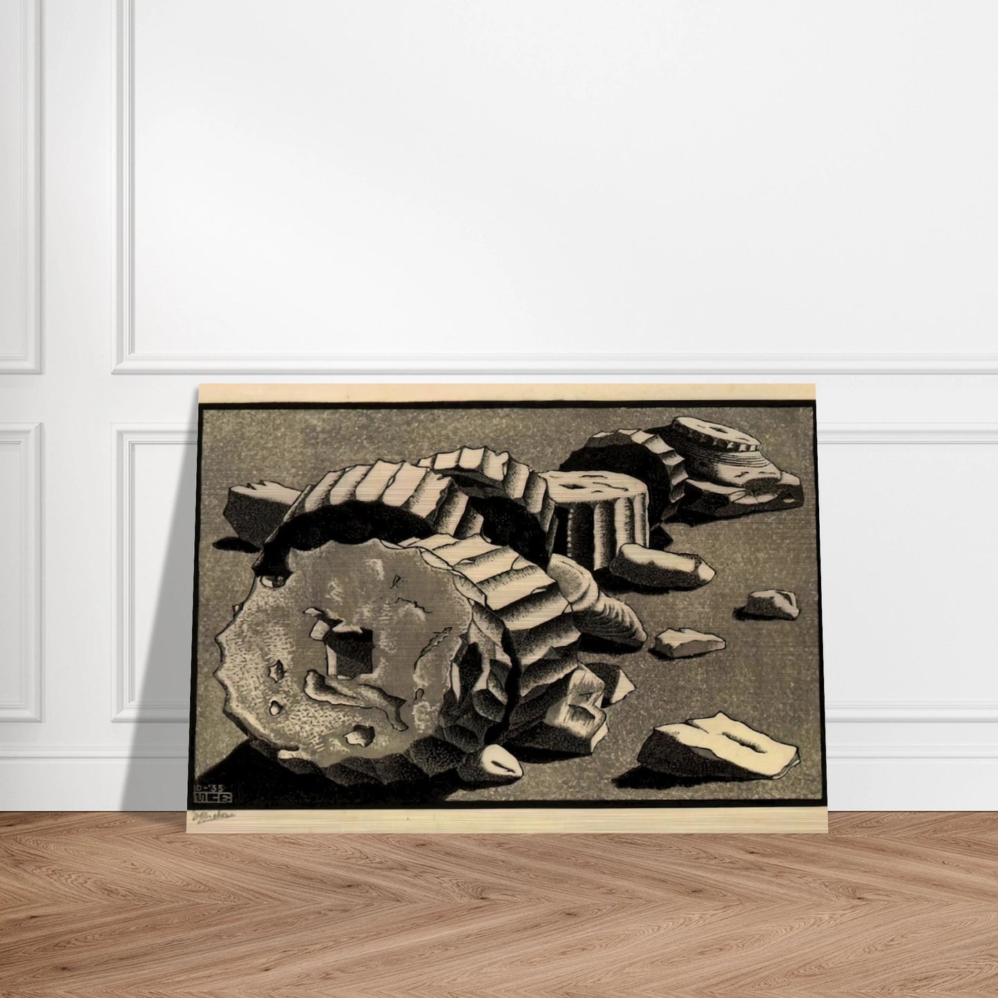 SELINUNTE SICILY OCTOBER 1935 1935 - MC Escher Brushed Aluminum Print - 70x100 cm / 28x40 inches | MC Escher Aluminum Print | MC Escher Prints