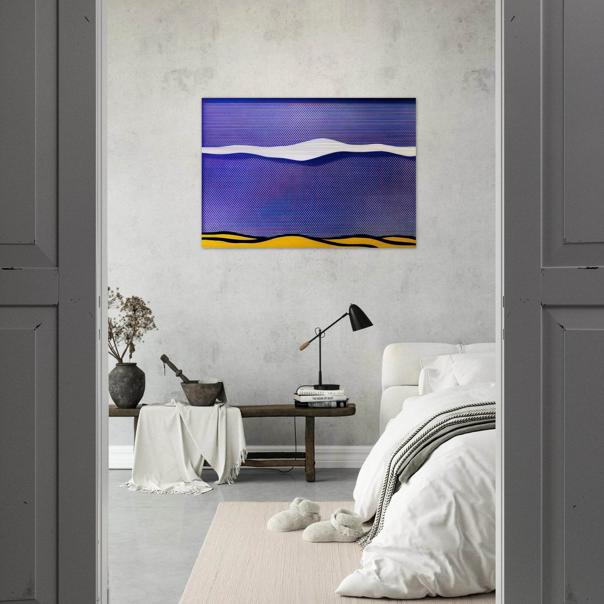ARCTIC LANDSCAPE 1964 - Roy Lichtenstein Brushed Aluminum Print - 70x100 cm / 28x40 inches | Roy Lichtenstein Aluminum Print | Roy Lichtenstein Prints