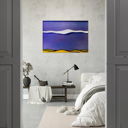 ARCTIC LANDSCAPE 1964 - Roy Lichtenstein Brushed Aluminum Print - 70x100 cm / 28x40 inches | Roy Lichtenstein Aluminum Print | Roy Lichtenstein Prints
