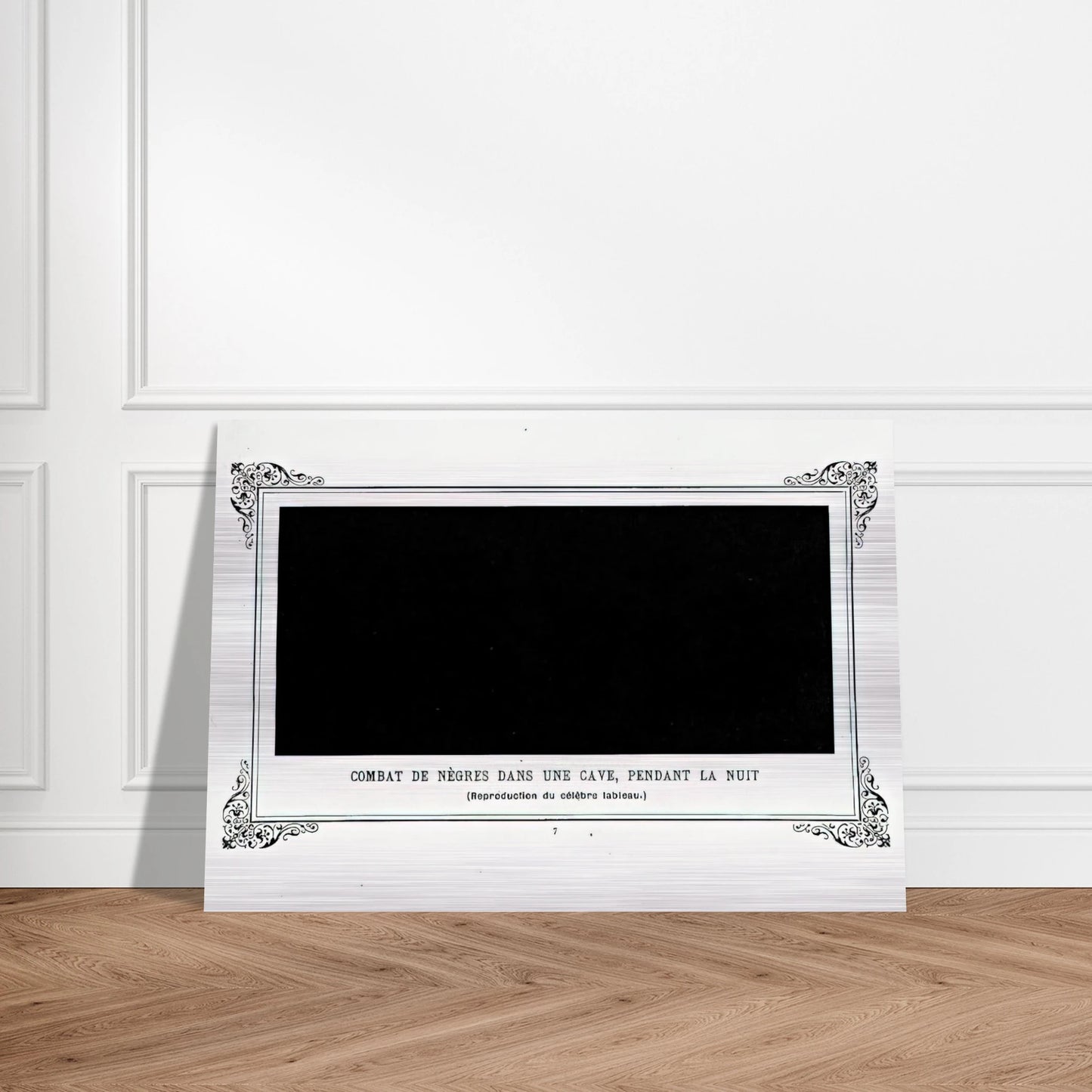 Negroes Fighting in a Tunnel by Night - Alphonse Allais Brushed Aluminum Print - 70x100 cm / 28x40 inches | Alphonse Allais Aluminum Print | Alphonse Allais Prints