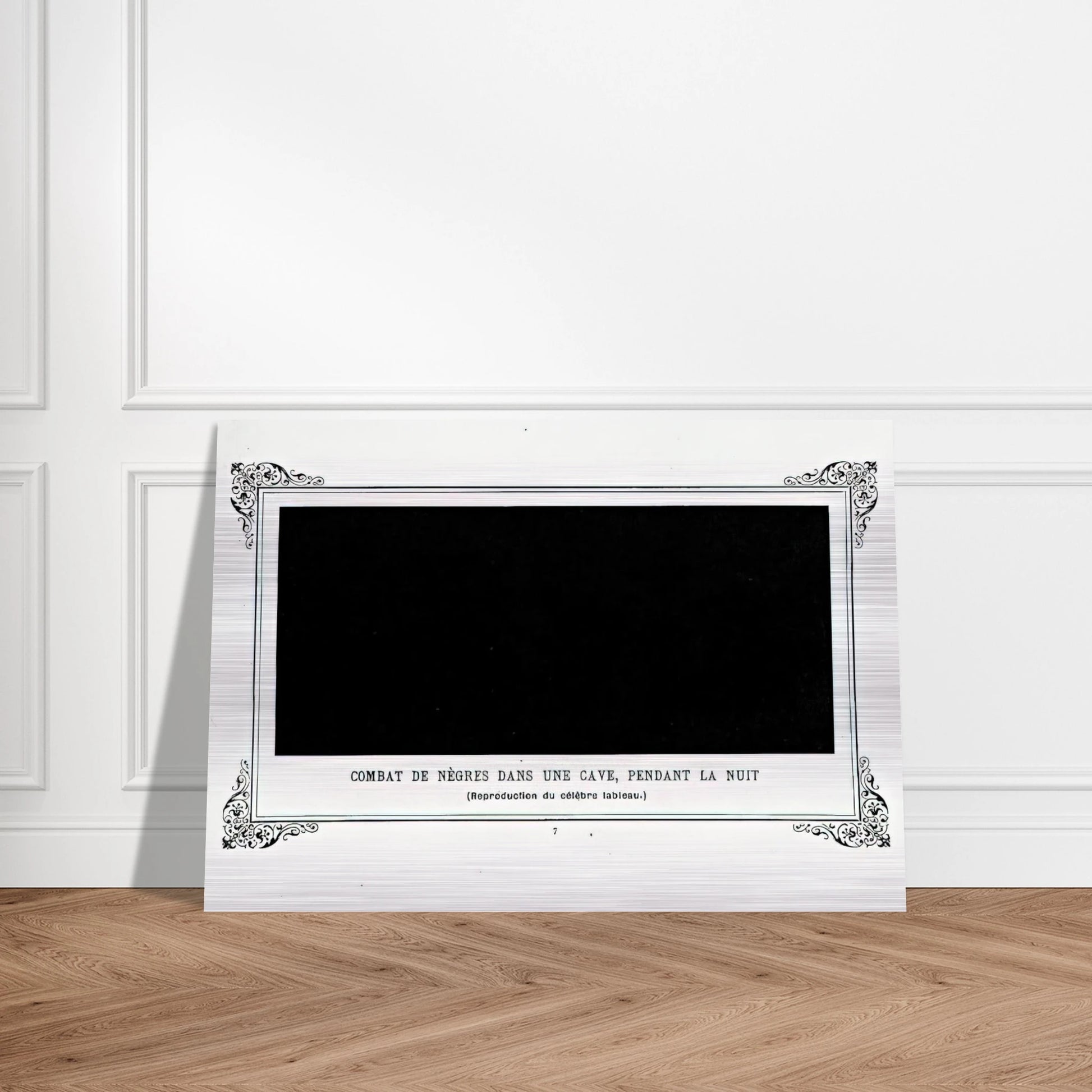 Negroes Fighting in a Tunnel by Night - Alphonse Allais Brushed Aluminum Print - 70x100 cm / 28x40 inches | Alphonse Allais Aluminum Print | Alphonse Allais Prints