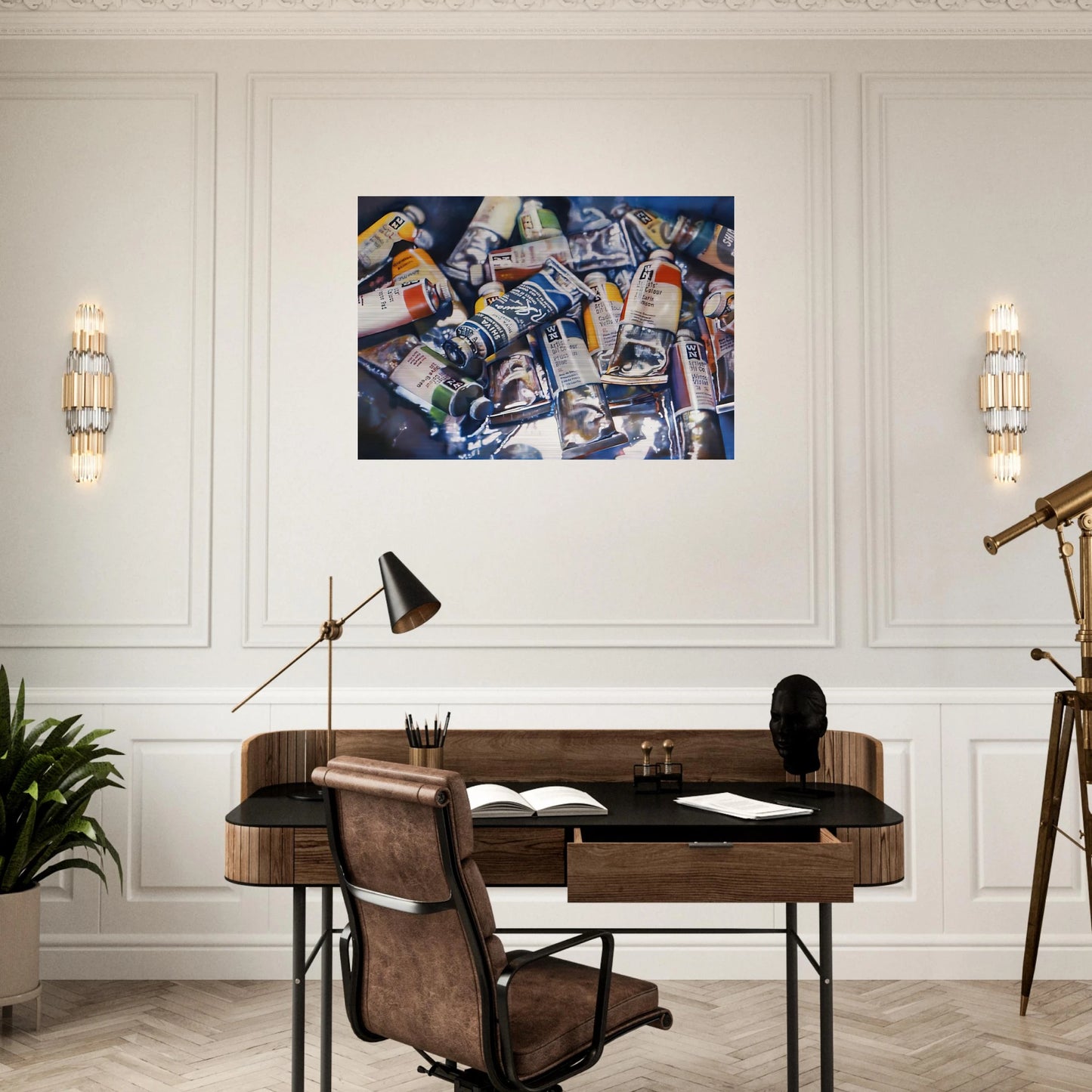 SHIVA BLUE 1973 - Audrey Flack Brushed Aluminum Print - 70x100 cm / 28x40 inches | Audrey Flack Aluminum Print | Audrey Flack Prints