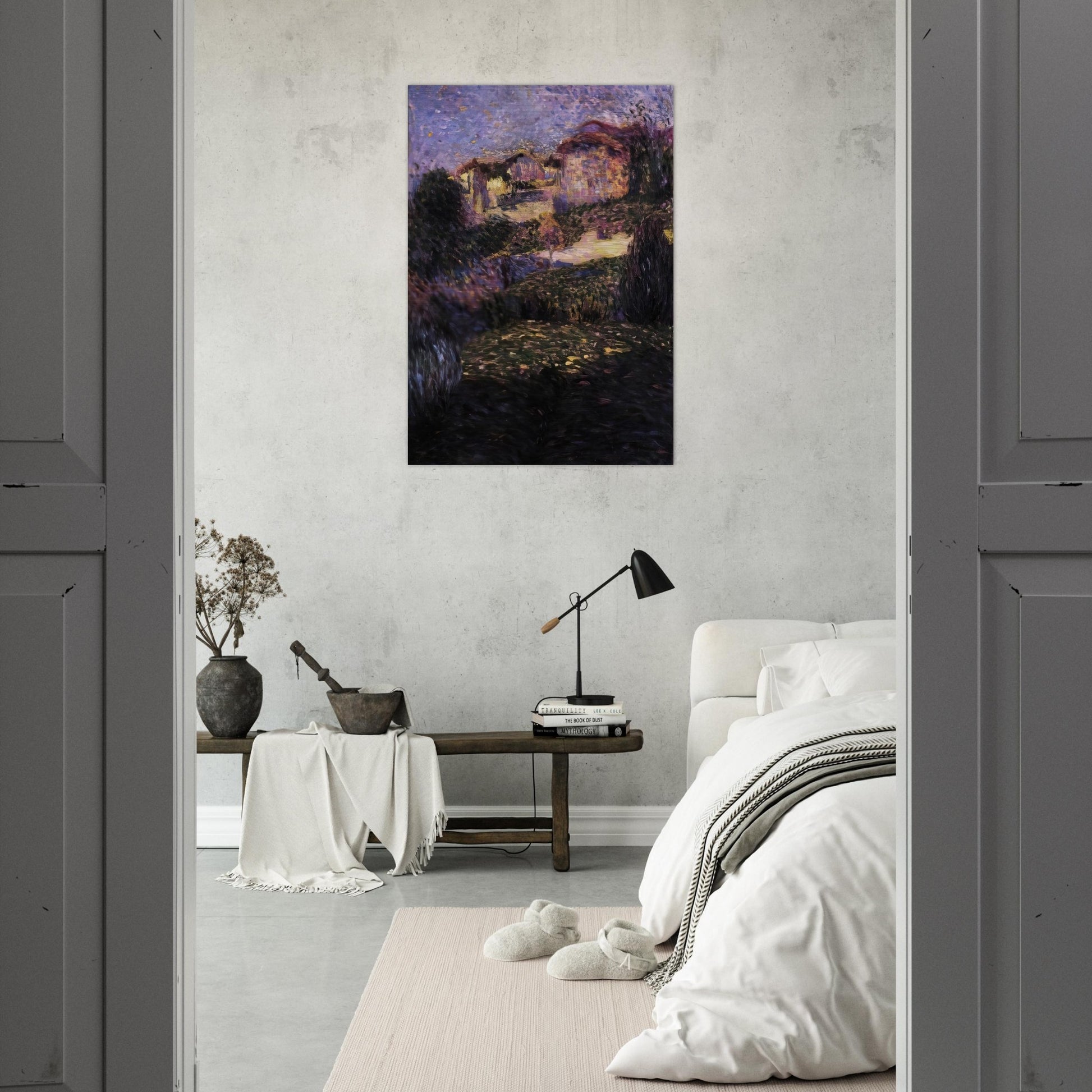 PAESAGGIO 1909 - Carlo Carra Brushed Aluminum Print - 70x100 cm / 28x40 inches | Carlo Carra Aluminum Print | Carlo Carra Prints