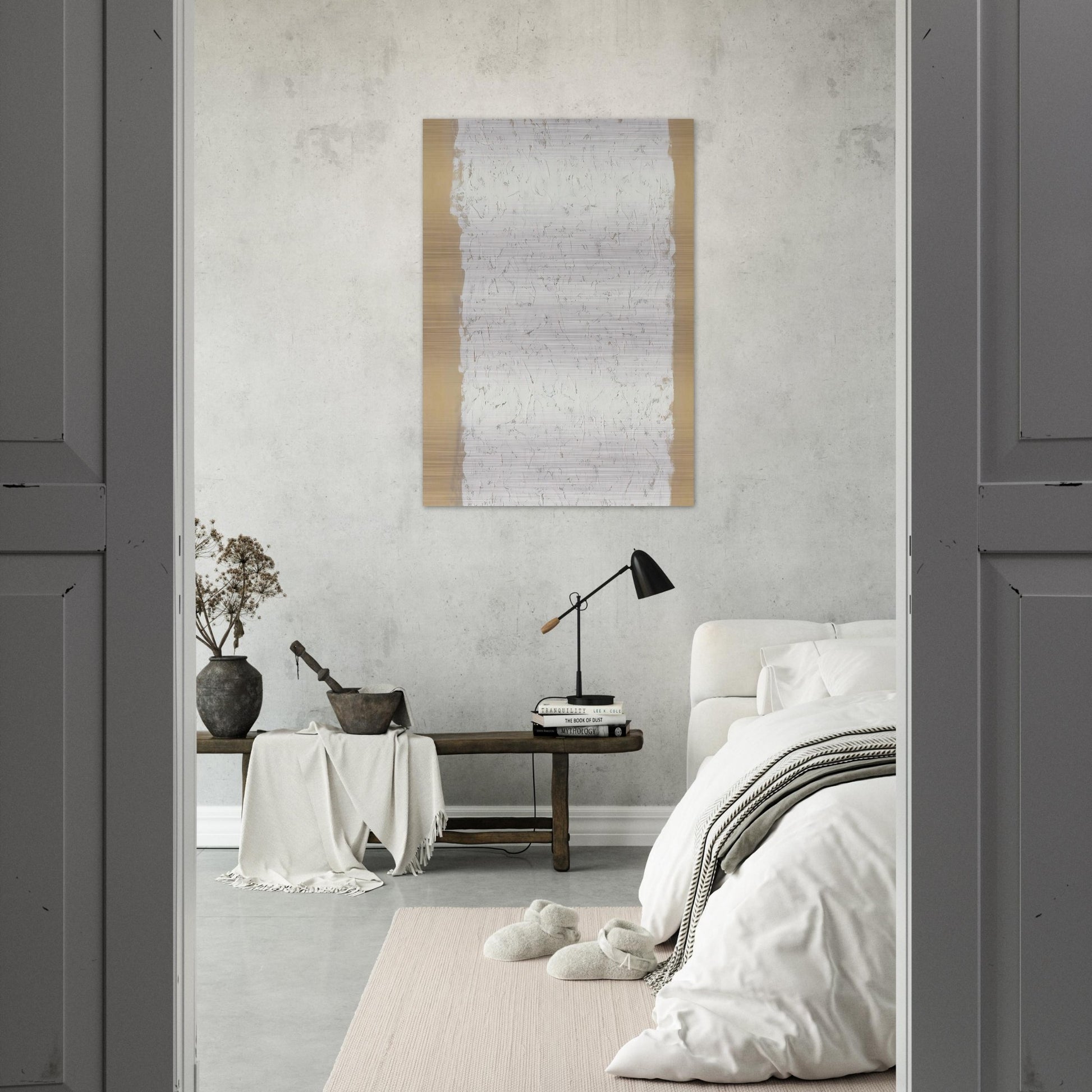 Enter - Minimalism - Robert Ryman Brushed Aluminum Print - 70x100 cm / 28x40 inches | Robert Ryman Aluminum Print | Robert Ryman Prints