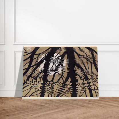 RIPPLED SURFACE COLOUR - MC Escher Brushed Aluminum Print - 70x100 cm / 28x40 inches | MC Escher Aluminum Print | MC Escher Prints