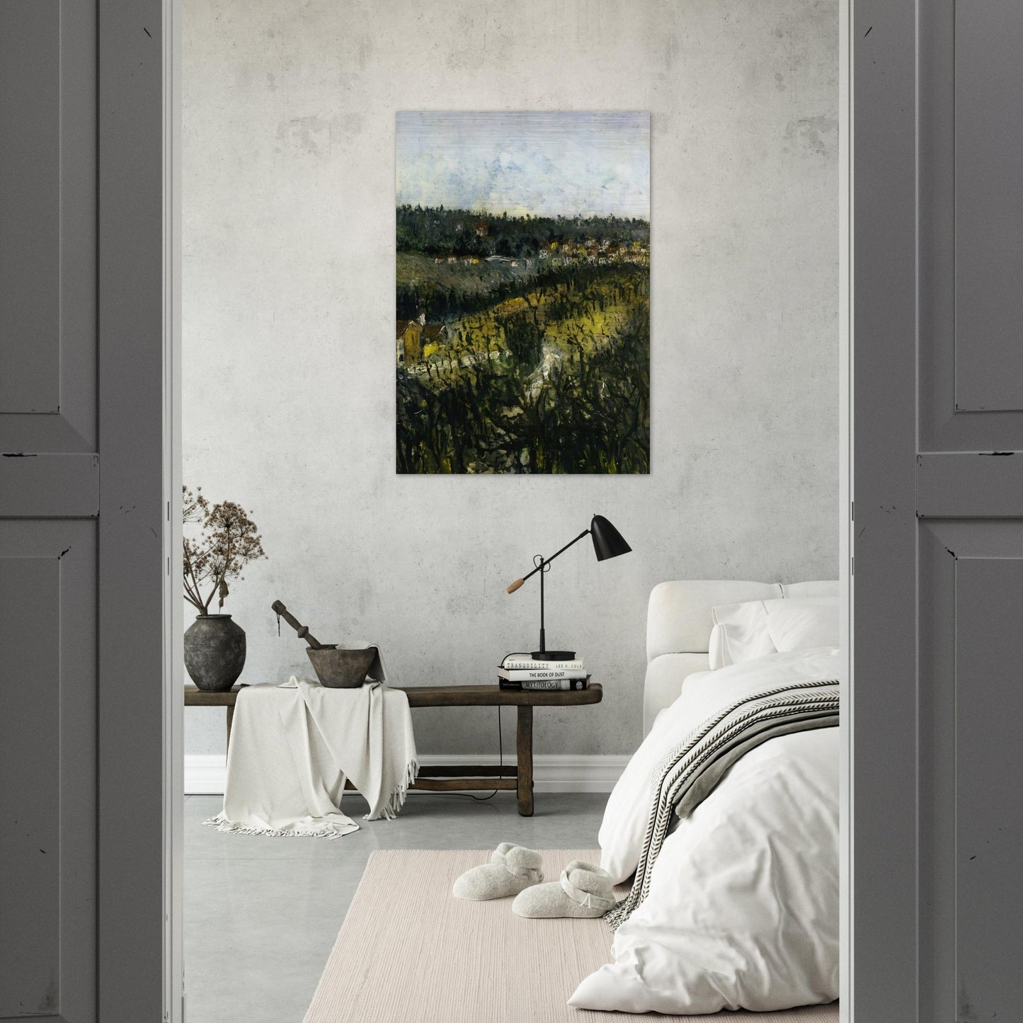 NEAR MONTMAGNY - Maurice Utrillo Brushed Aluminum Print - 70x100 cm / 28x40 inches | Maurice Utrillo Aluminum Print | Maurice Utrillo Prints