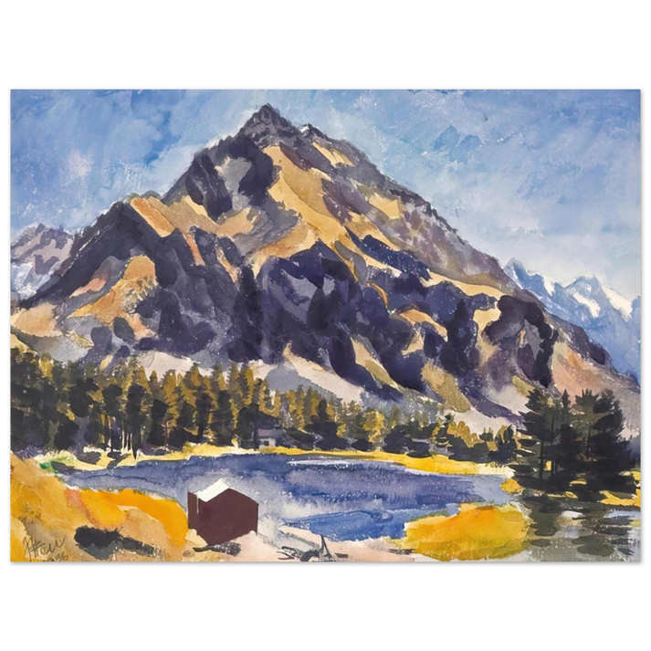 Johannes Itten - Bergsee A Mountain Lake - 1936  75x100 cm / 30x40inches Fine Art Poster