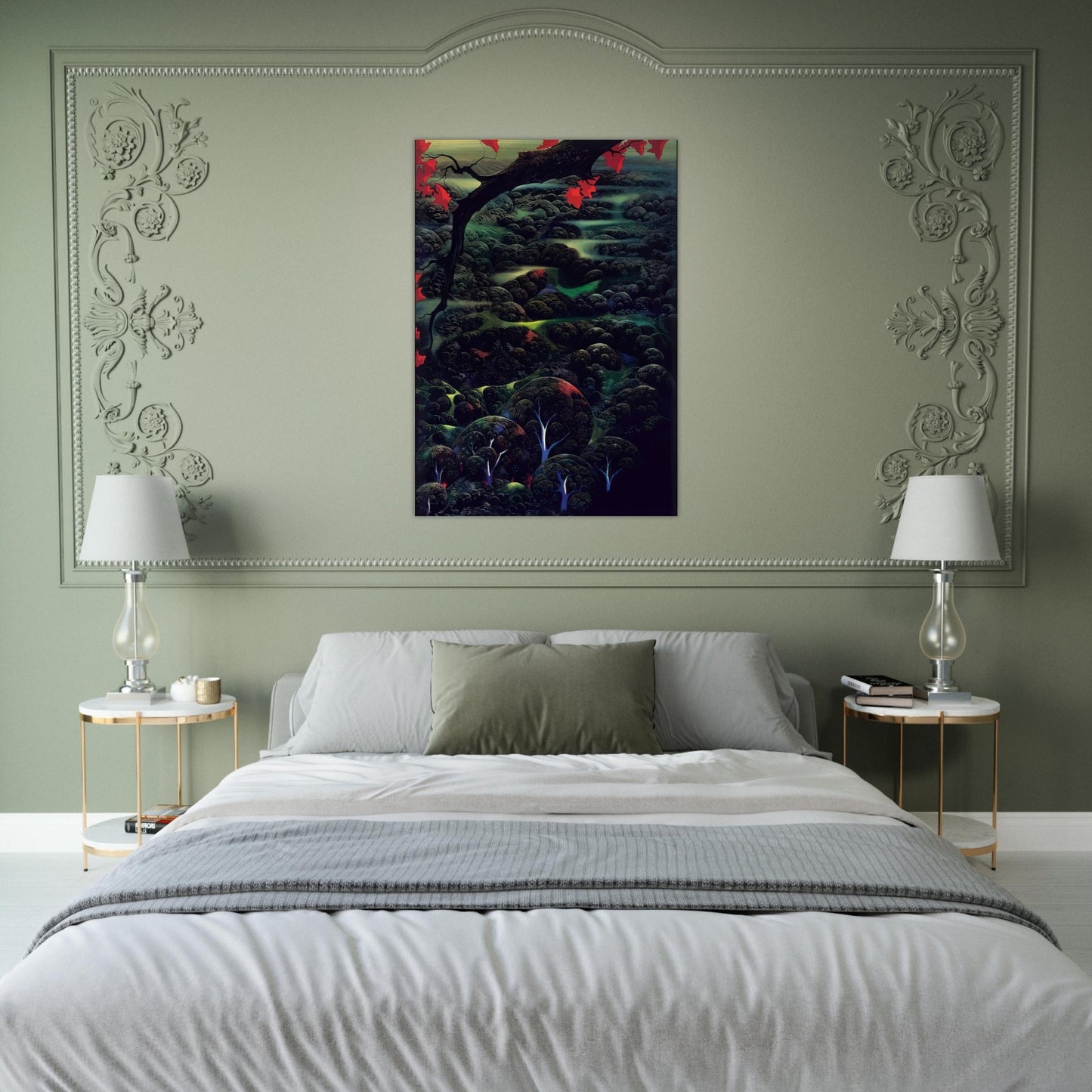 California Memories - Eyvind Earle Brushed Aluminum Print - 70x100 cm / 28x40 inches | Eyvind Earle Aluminum Print | Eyvind Earle Prints