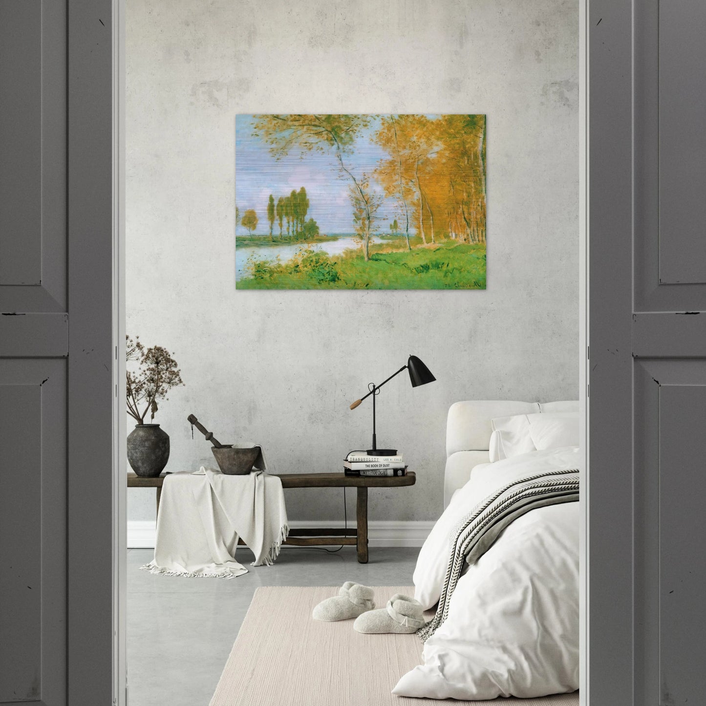 The Spring in Argentuil - claude monet Brushed Aluminum Print - 70x100 cm / 28x40 inches | claude monet Aluminum Print | claude monet Prints