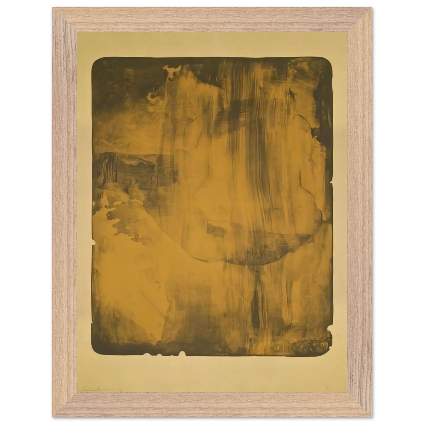 Helen Frankenthaler - Bronze Smoke - 1978 Wall art - A2 (42 x 59.4  cm) - Premium Wooden Framed Poster With Fine Art Paper - White frame