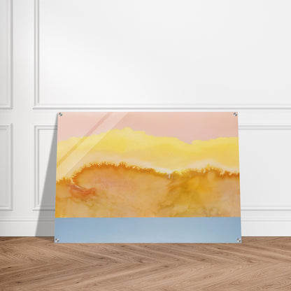 Turquoise Prairie - 1979 - Ronnie Landfield Acrylic Print - 70x100 cm / 28x40″ inches | Ronnie Landfield Wall Art | Ronnie Landfield Prints