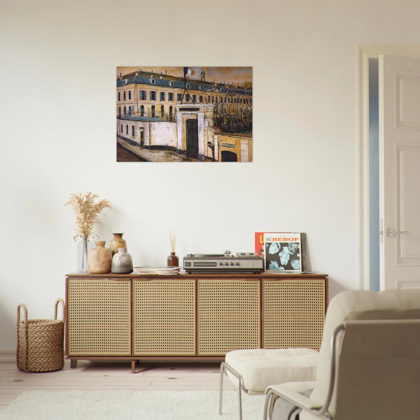 MILITARY HOSPITAL - Maurice Utrillo Brushed Aluminum Print - 70x100 cm / 28x40 inches | Maurice Utrillo Aluminum Print | Maurice Utrillo Prints