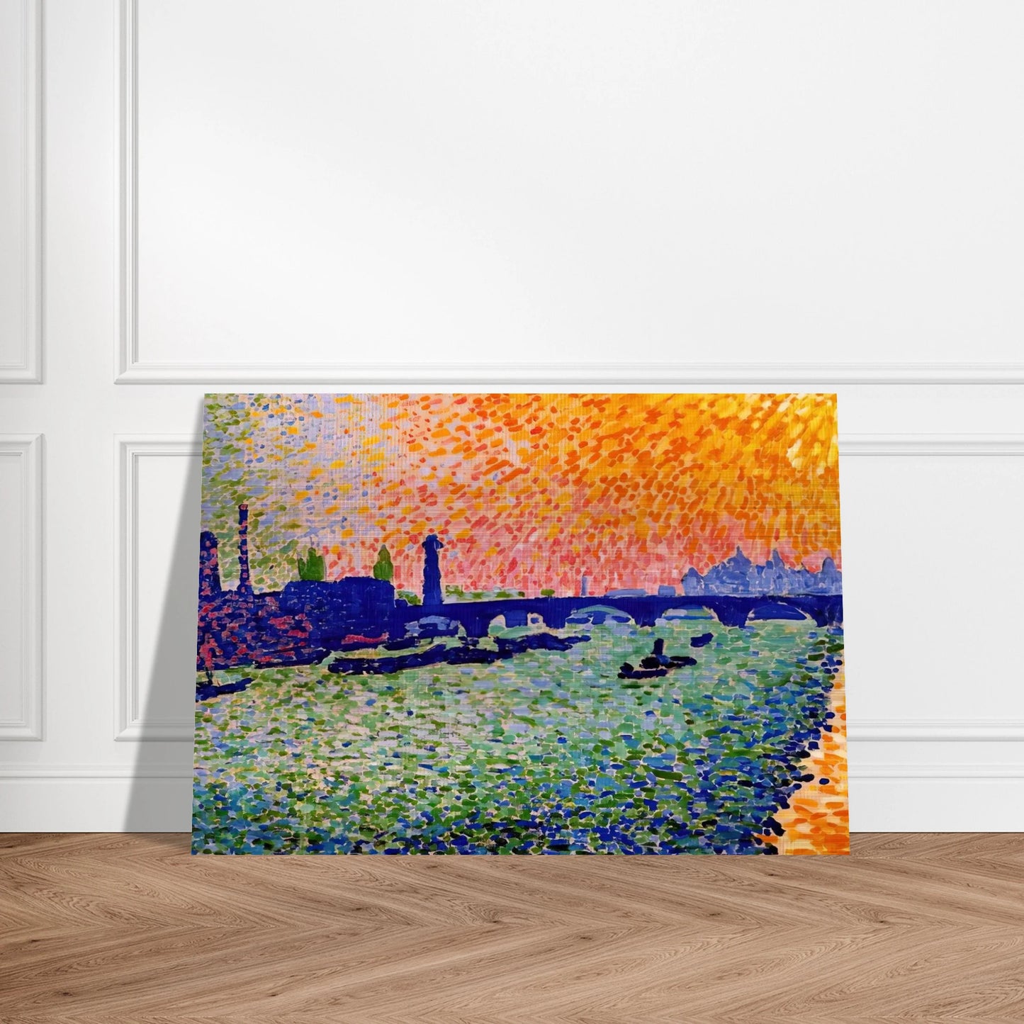 THE BRIDGE VIEW ON THE RIVER 1905 - Andre Derain Brushed Aluminum Print - 70x100 cm / 28x40 inches | Andre Derain Aluminum Print | Andre Derain Prints