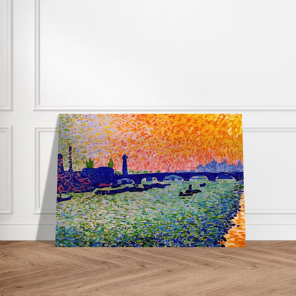 THE BRIDGE VIEW ON THE RIVER 1905 - Andre Derain Brushed Aluminum Print - 70x100 cm / 28x40 inches | Andre Derain Aluminum Print | Andre Derain Prints