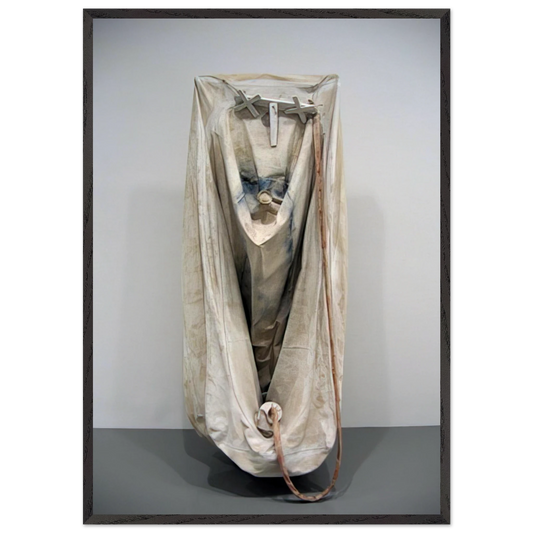 SOFT BATHTUB MODEL GHOST VERSION 1966 - Claes Oldenburg 70x100 cm / 28x40 inches Framed Art Print – Black Wooden Frame