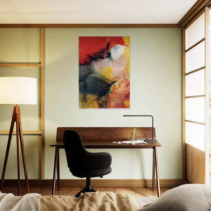 Lotus - Paul Jenkins Brushed Aluminum Print - 70x100 cm / 28x40 inches | Paul Jenkins Aluminum Print | Paul Jenkins Prints