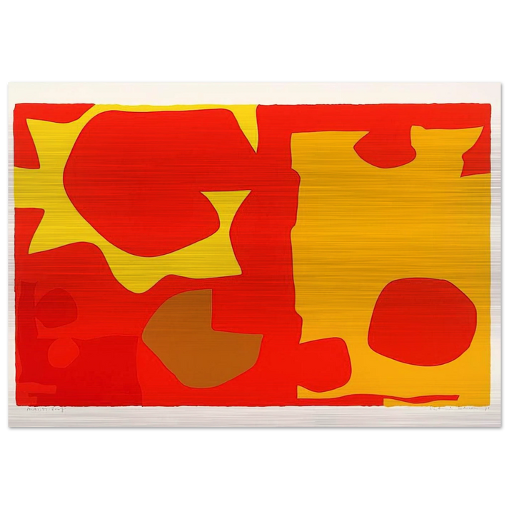 Six in Light Orange with Red in Yellow - 1970 - Patrick Heron Brushed Aluminum Print - 70x100 cm / 28x40 inches | Patrick Heron Aluminum Print | Patrick Heron Prints