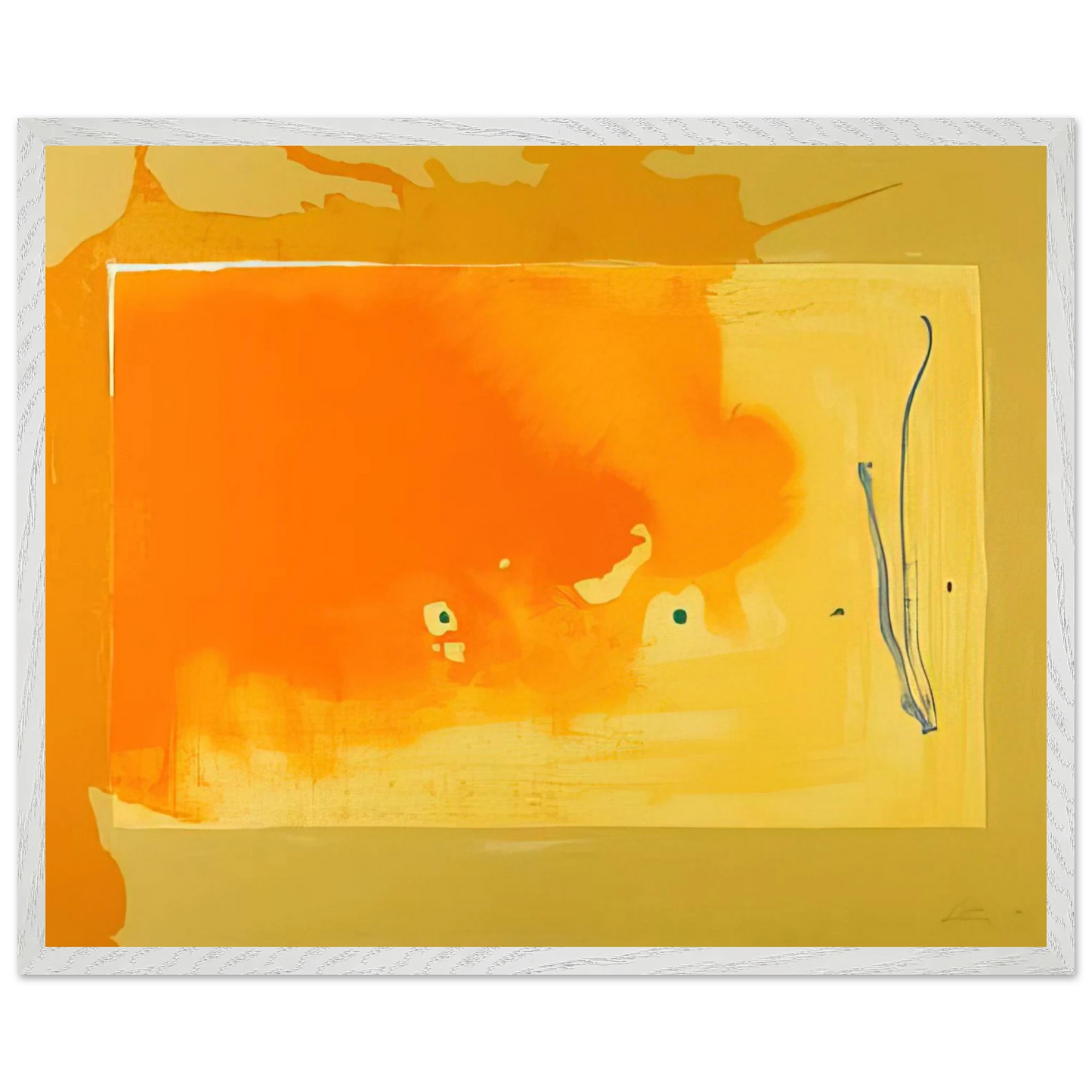 Helen Frankenthaler - Bilbao - 1998 Wall art - A2 (42 x 59.4  cm) - Premium Wooden Framed Poster With Fine Art Paper-canvas - Black frame