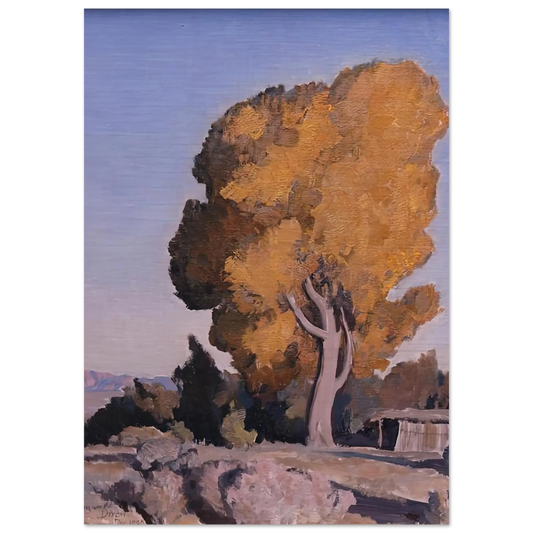Maynard Dixon - LOW COUNTRY COTTONWOOD 1940 Wall art - 13x18 cm / 5x7 Inches - Fine Art Poster - -