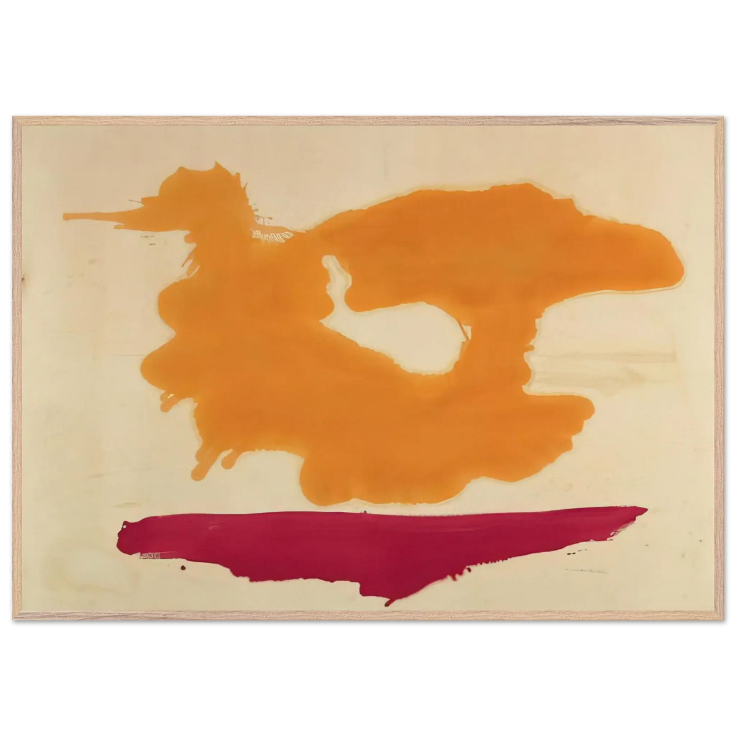 Helen Frankenthaler - Only Orange - 1963 Wall art - 45x60 cm / 18x24 Inches - Fine Art Poster - -